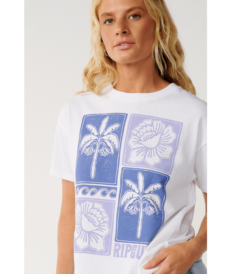Rip Curl Bossa Nova Relaxed Tee in WHITE