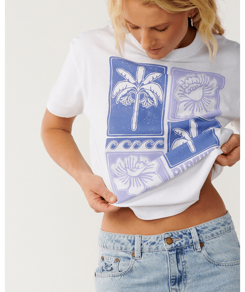 Rip Curl Bossa Nova Relaxed Tee in WHITE