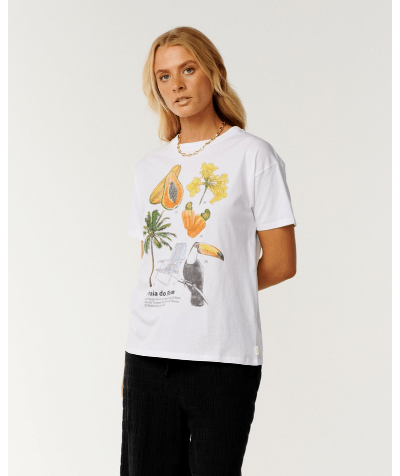 Rip Curl Paraiso Relaxed Tee in Optical White
