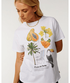 Rip Curl Paraiso Relaxed Tee in Optical White