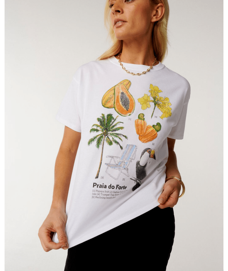 Rip Curl Paraiso Relaxed Tee in Optical White