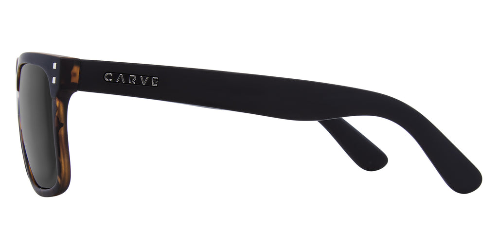 Carve Rivals - Matte Black Tort Frame with Grey Polarized Lens in Single