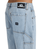 Billabong Mens Bad Dog Workwear Denim Shorts in Washed Indigo