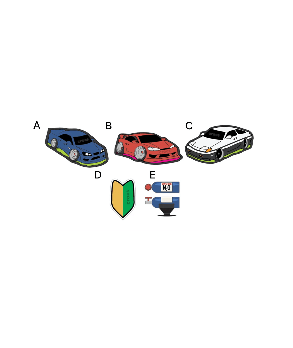 Crocs Glow Street Race 5 Pack in NO COLOR APPLICABLE
