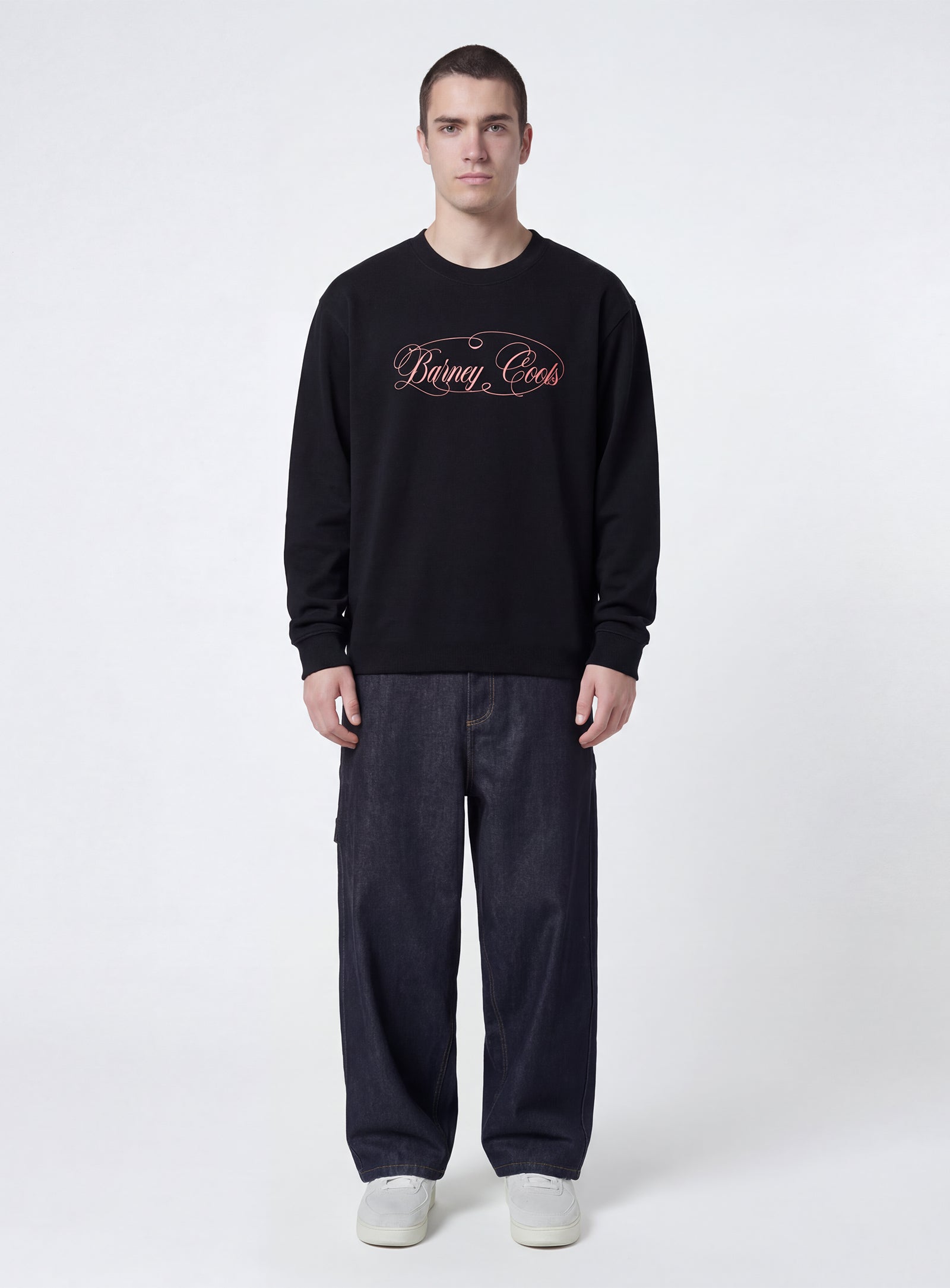 Barney Cools Script Crop Ls T-Shirt Black in Single