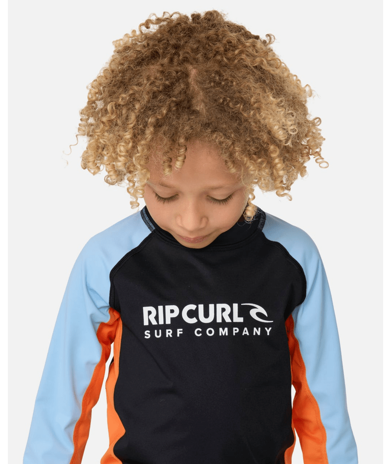 Rip Curl Shock Upf L/S-Boy in Black/Blue