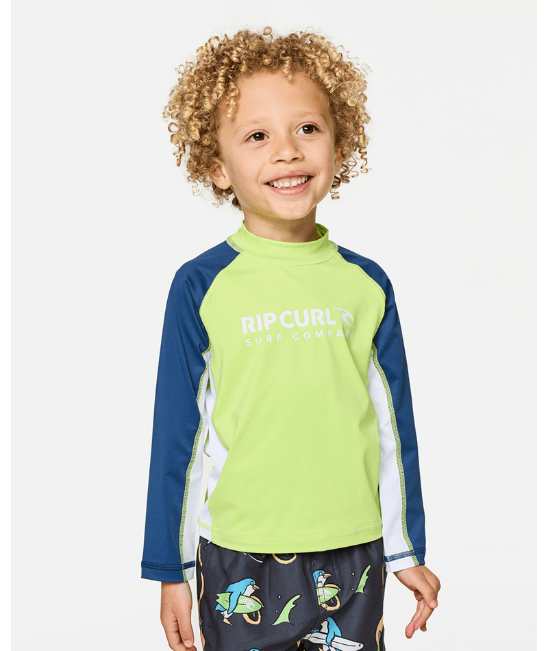 Rip Curl Shock Upf L/S-Boy in NAVY/LIME