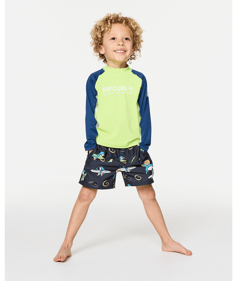 Rip Curl Shock Upf L/S-Boy in NAVY/LIME