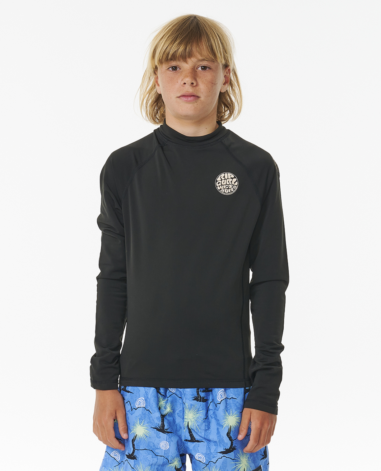 Rip Curl Icons Uv Brushed L/S-Boy in BLACK
