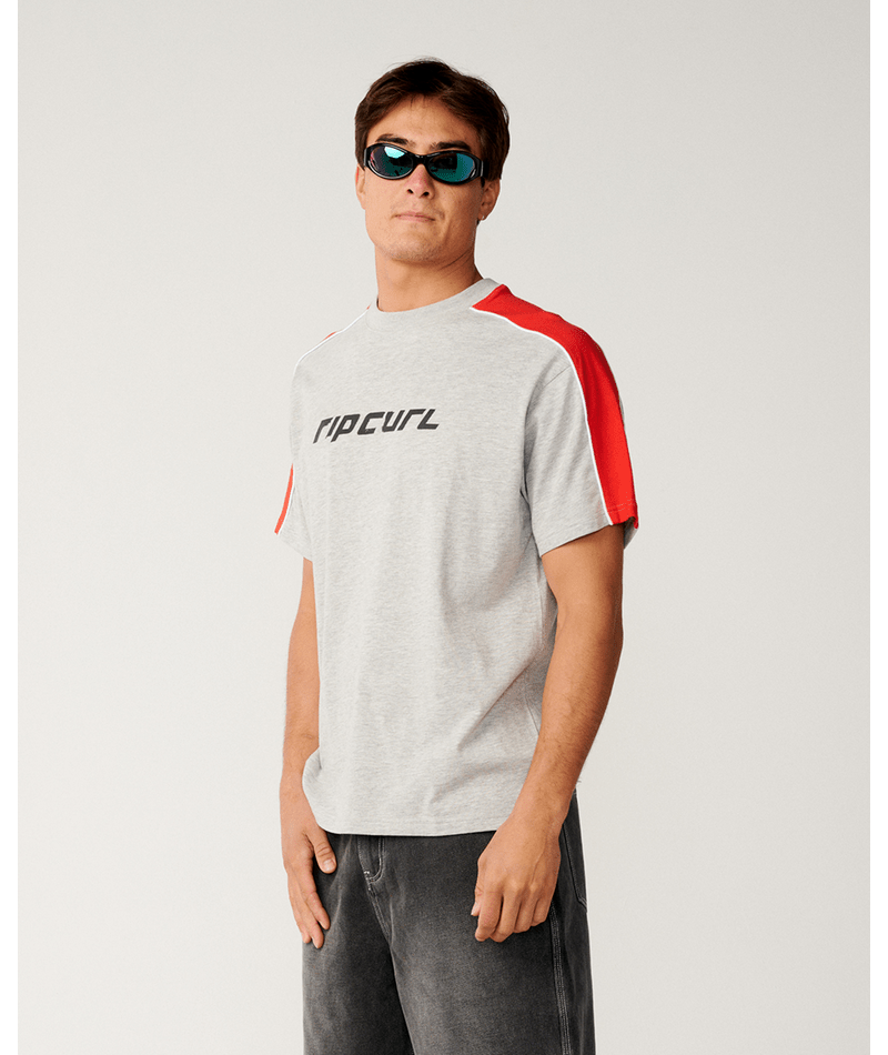 Rip Curl Archive Up Top Panel Tee in GREY MARLE