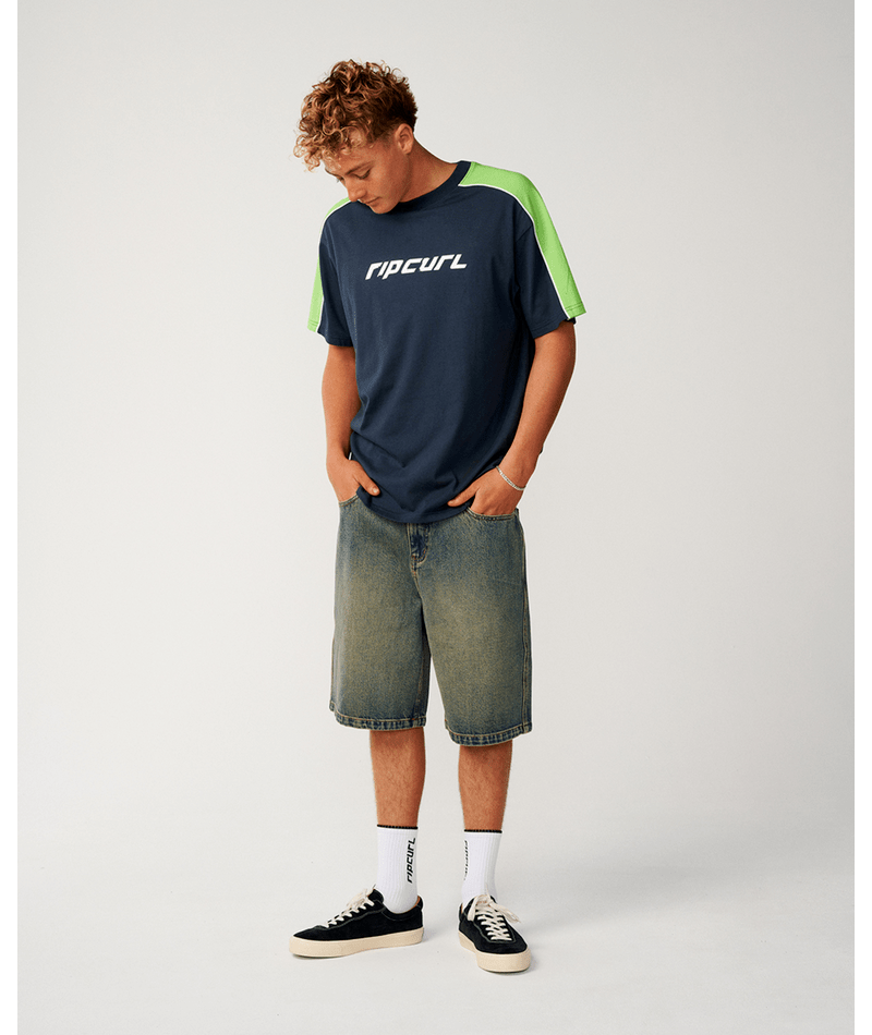 Rip Curl Archive Up Top Panel Tee in DARK NAVY