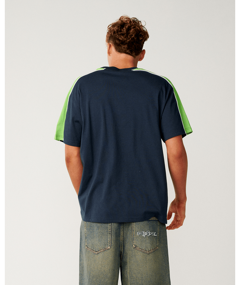 Rip Curl Archive Up Top Panel Tee in DARK NAVY