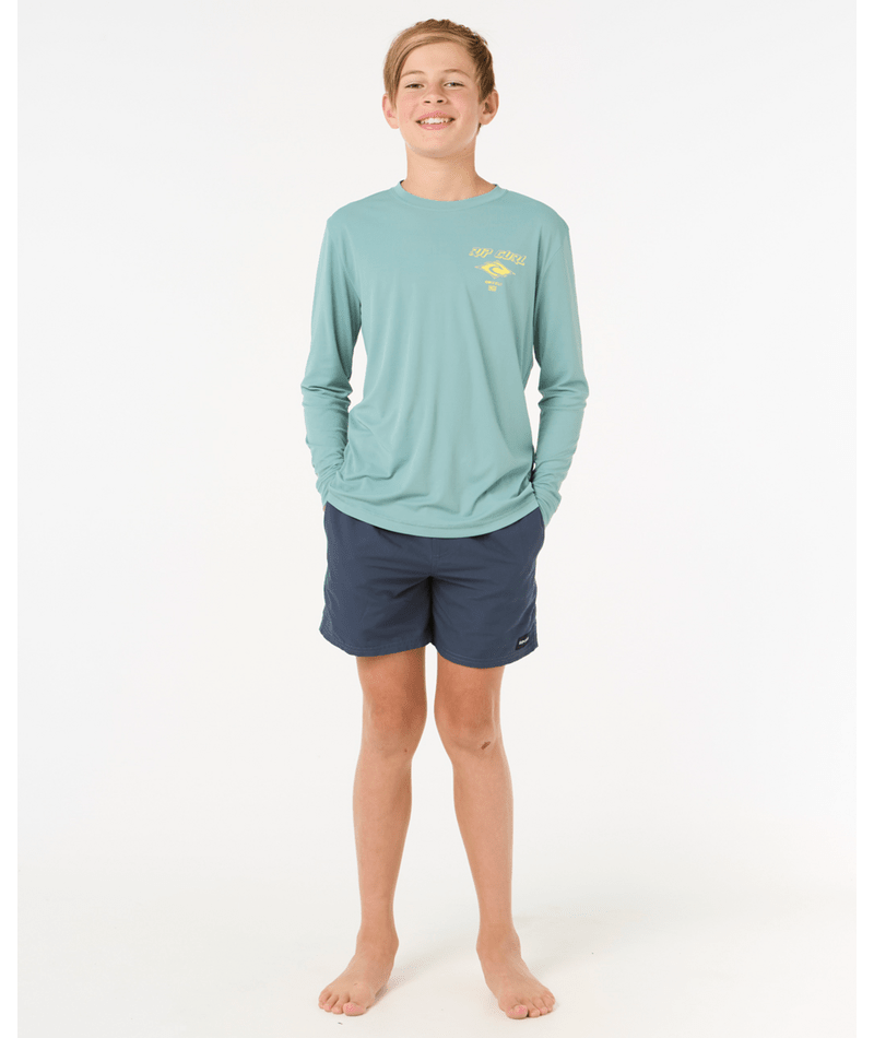 Rip Curl Icons Surflite Upf L/S -Boy in BLUE LAGOON