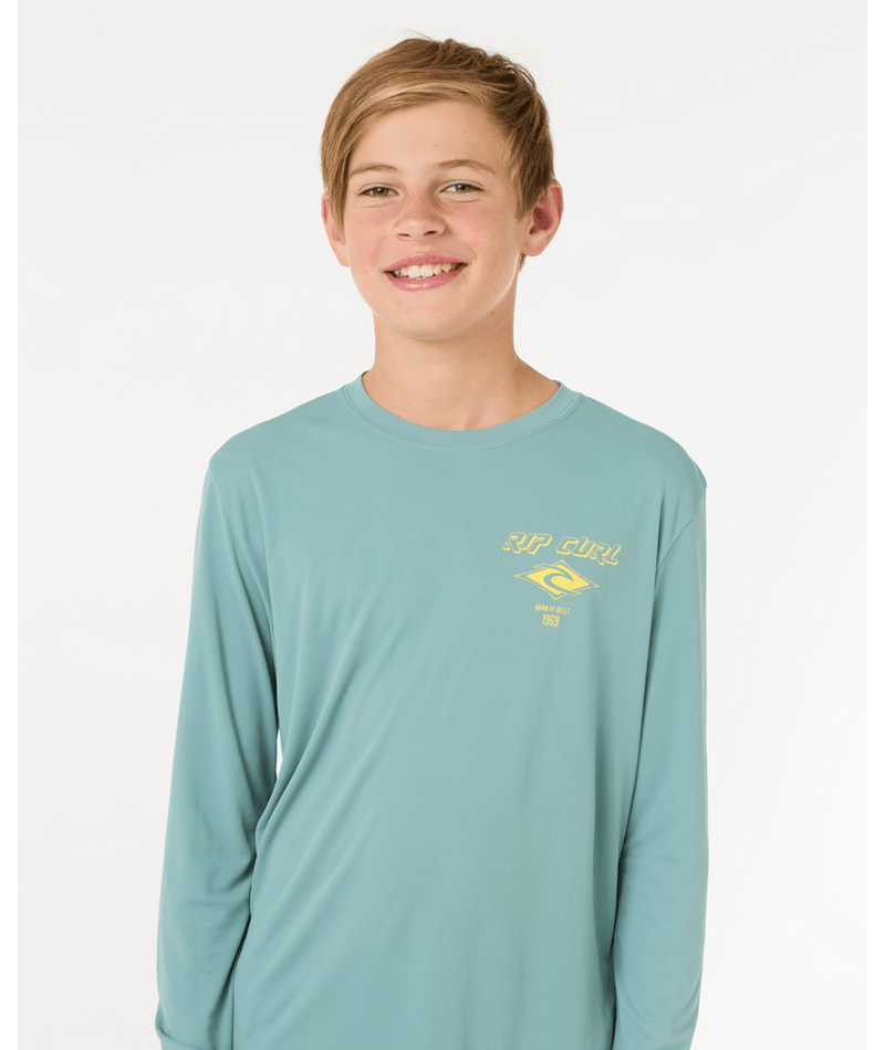 Rip Curl Icons Surflite Upf L/S -Boy in BLUE LAGOON
