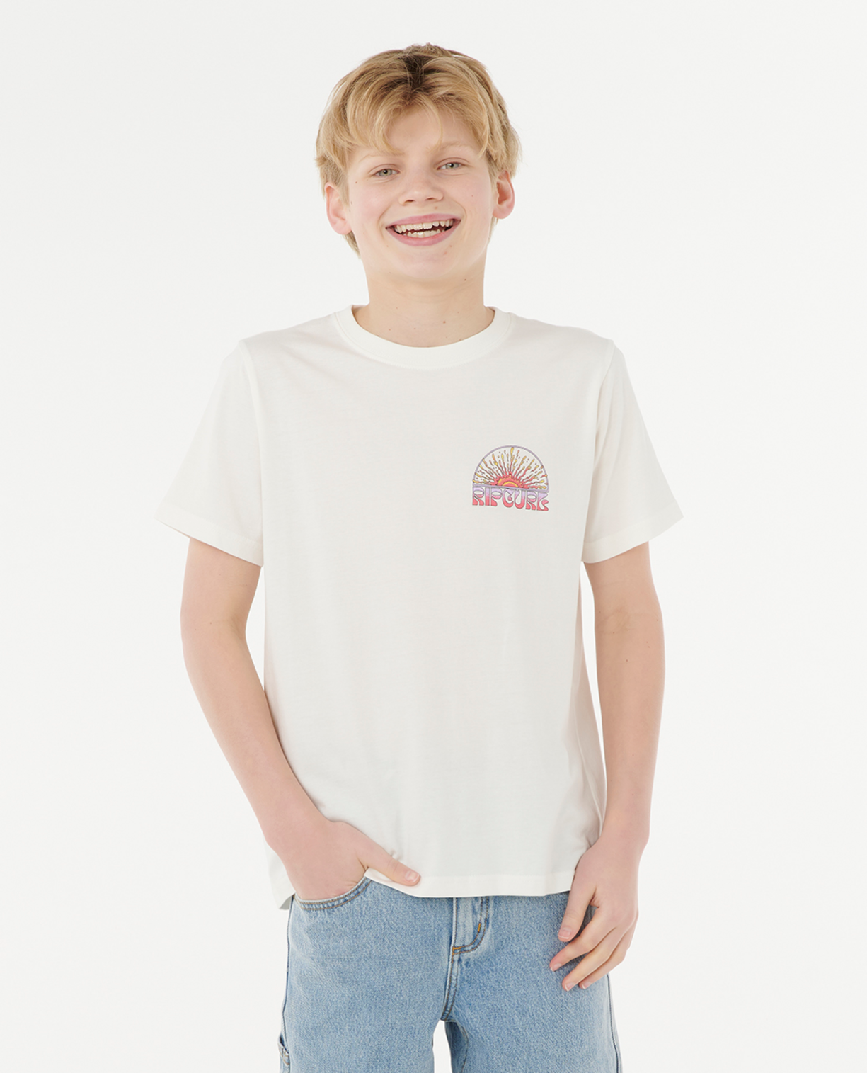 Rip Curl Grateful Shred Tee - Boy in BONE
