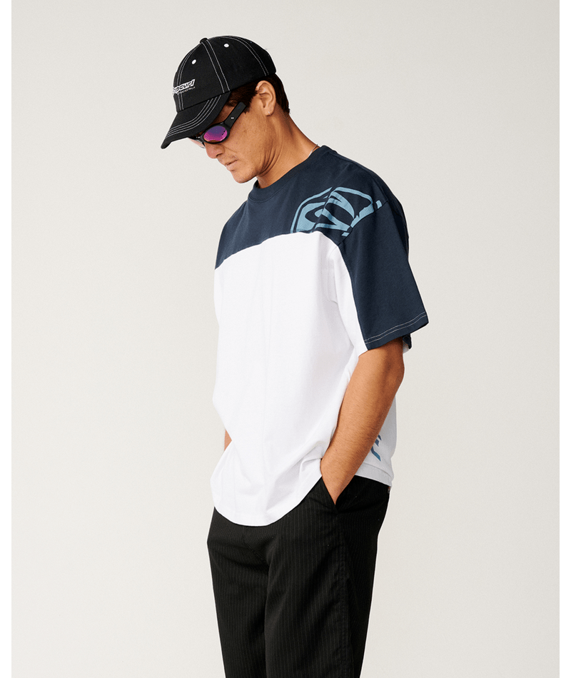 Rip Curl Archive Thrashed Panel Tee in WHITE