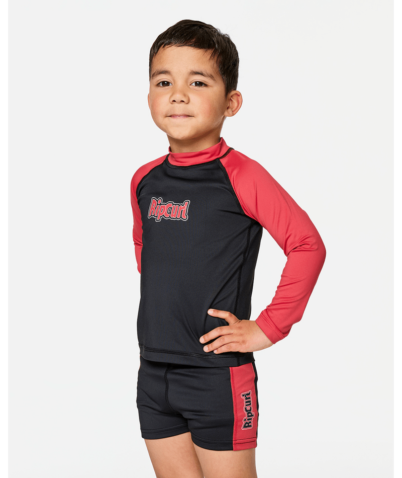 Rip Curl Paddle Out Set Upf L/S-Boy in Washed Red