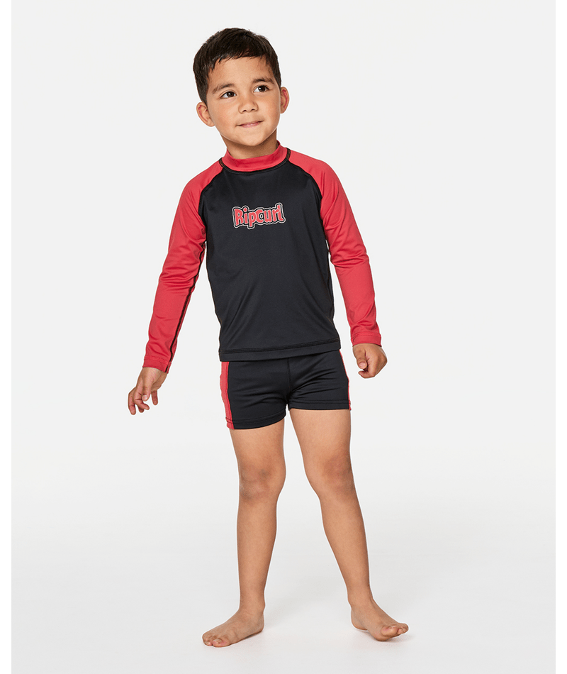 Rip Curl Paddle Out Set Upf L/S-Boy in Washed Red
