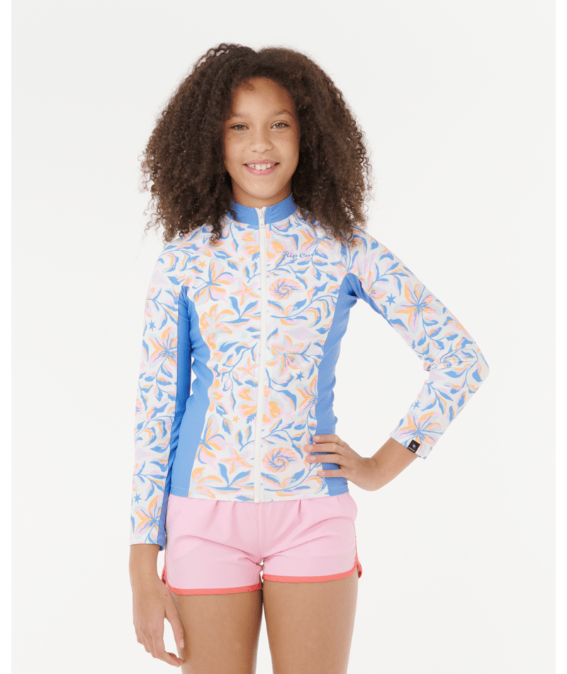 Rip Curl Sunset Sky Z/T Rash Vest- Girl in BONE