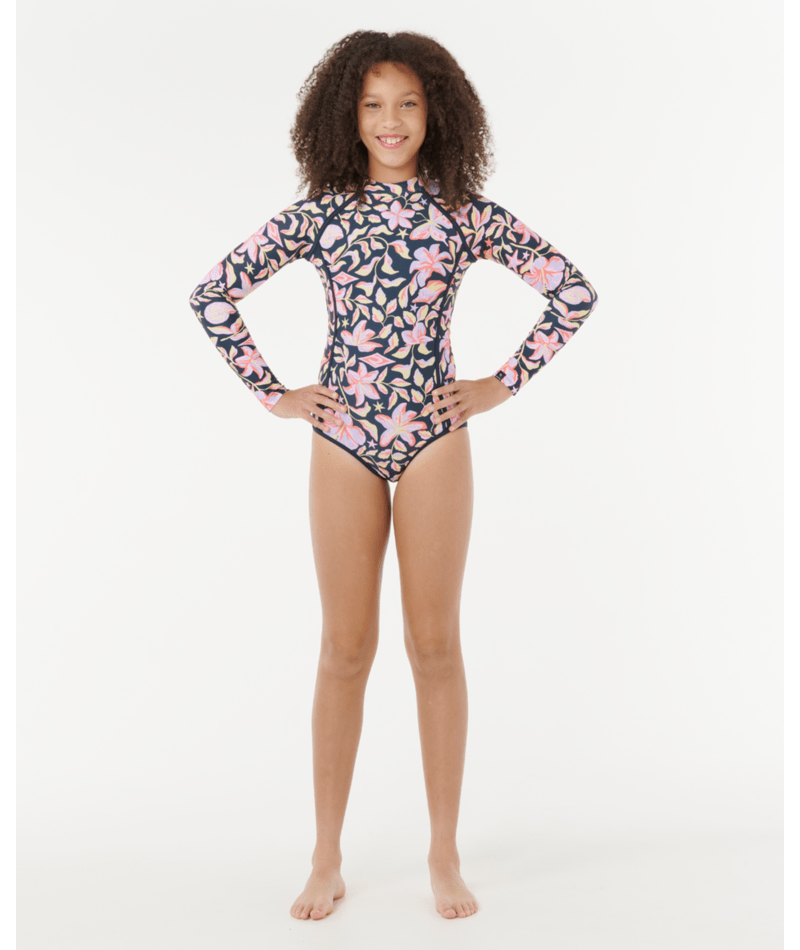 Rip Curl Sunset Skies Ls Surfsuit-Girl in NAVY