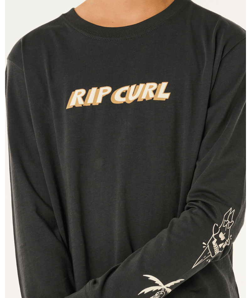 Rip Curl Eternal Shred Ls Tee-Boy in WASHED BLACK