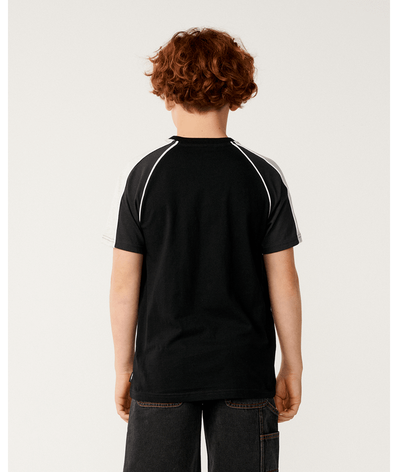 Rip Curl Panel Beater Tee-Boy in BLACK