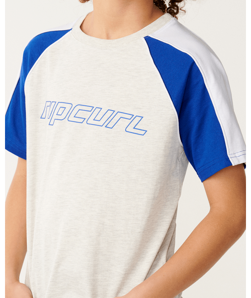 Rip Curl Panel Beater Tee-Boy in ELECTRIC COBALT