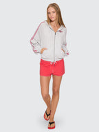 Thrills Co Tournament Of Roses Zip Hood Fleece - Snow Marle in Snow Marle