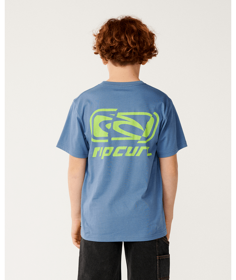 Rip Curl Archive Ripped Tee-Boy in BLUEFIN