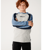 Rip Curl Archive Sandman Panel Ls Tee-B in GREY MARLE