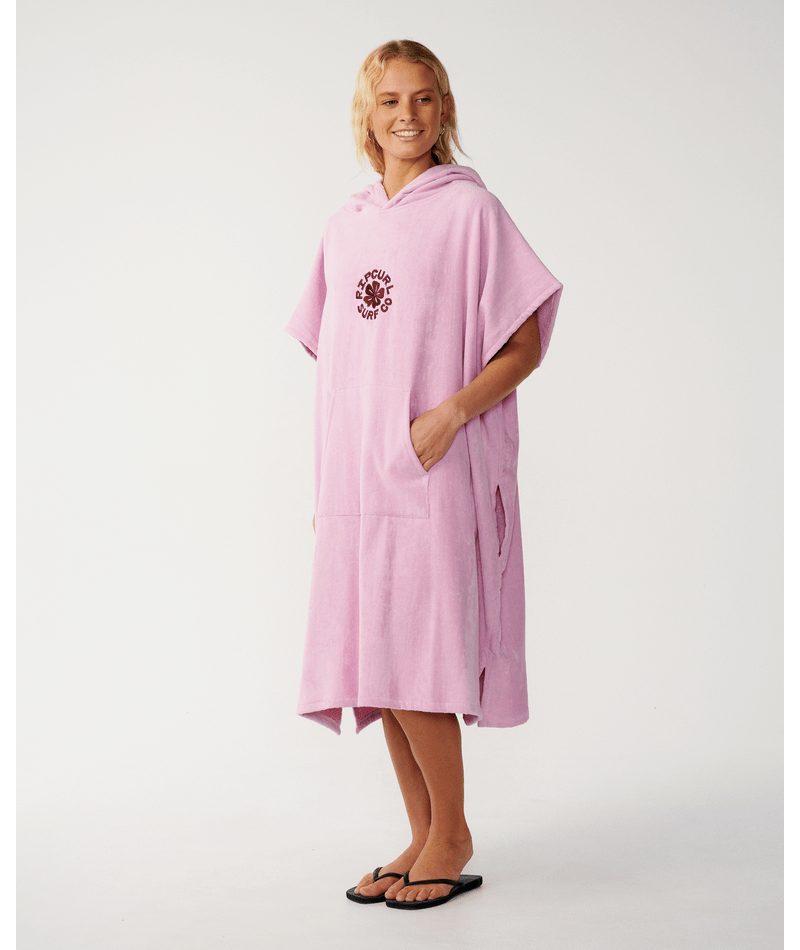 Rip Curl Icon Hooded Towel in MAUVE