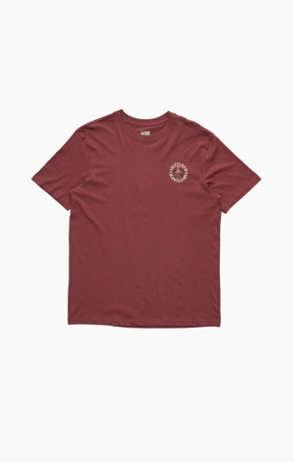 Globe Tentacles Premium Ss Tee in BURGUNDY