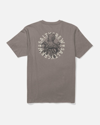 Salty Crew Tentacles Premium Ss Tee in CINDER