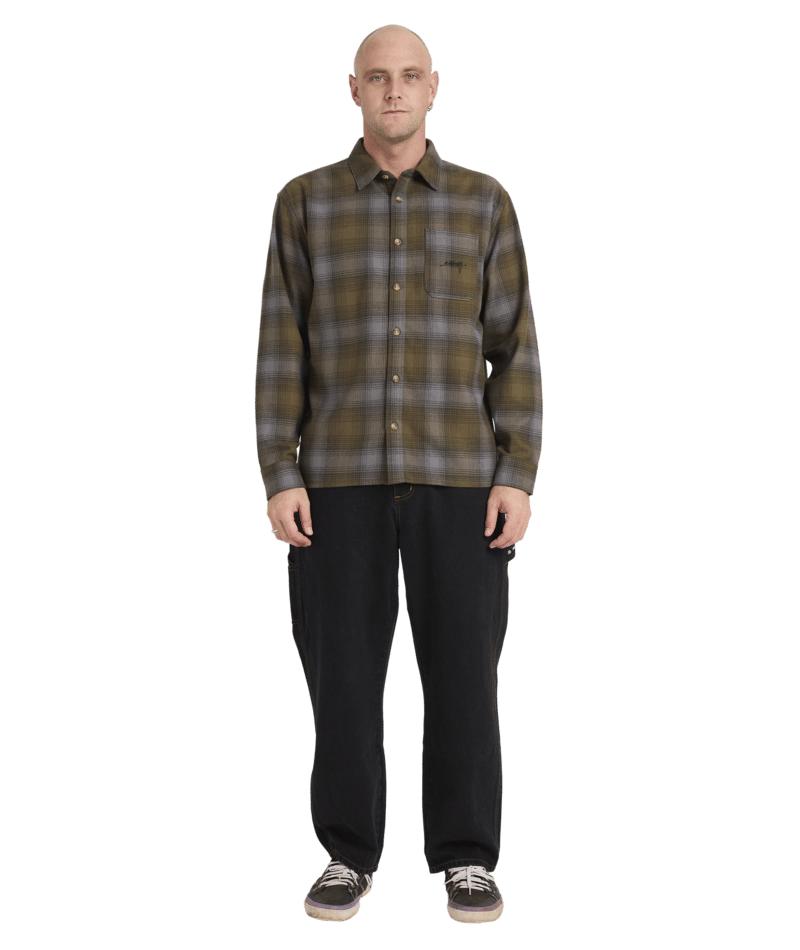 Billabong Script Flannel in OLIVE