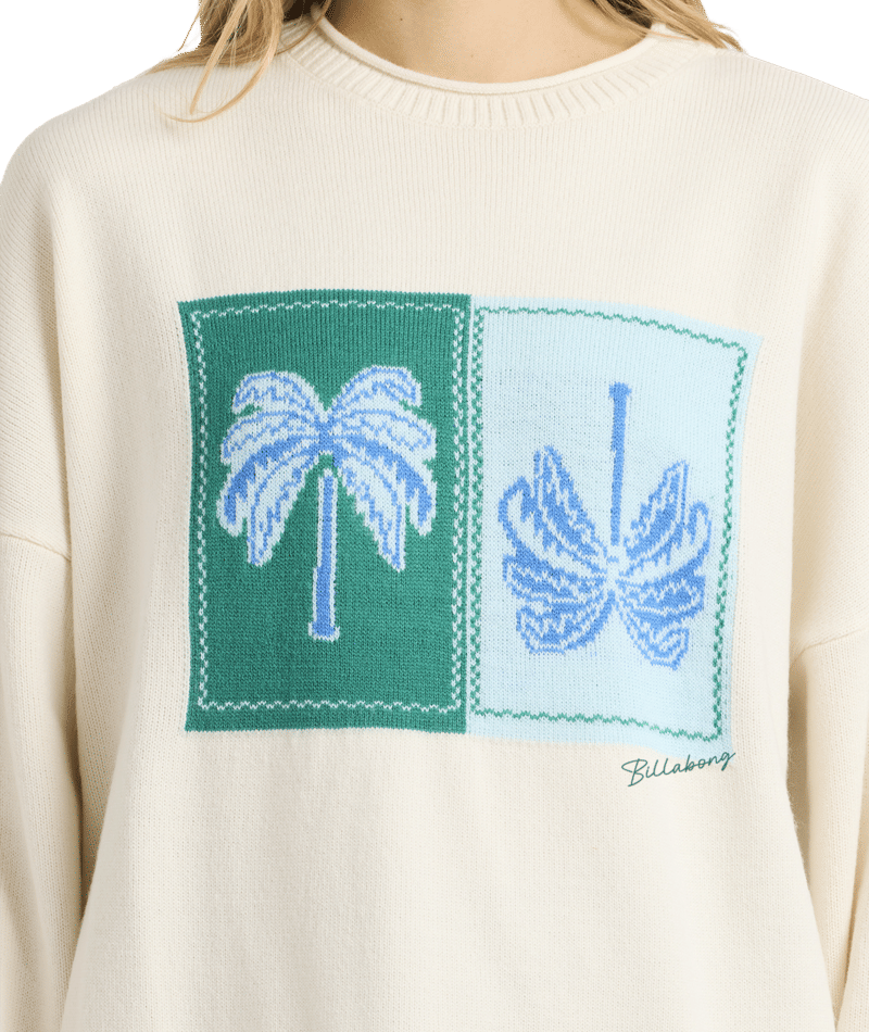 Billabong Double Take Sweater in SALT CRYSTAL