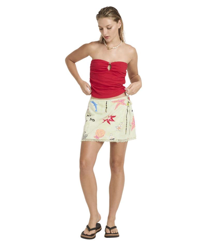Billabong Lottie Hall Wvn Mini Skirt in SUNNY LIME