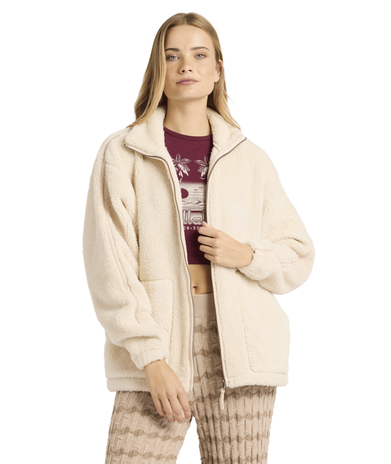 Billabong Sweet Ride Zip Up in WHITE CAP