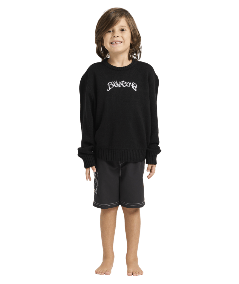 Billabong Groms Filthy Knit Sweater in BLACK