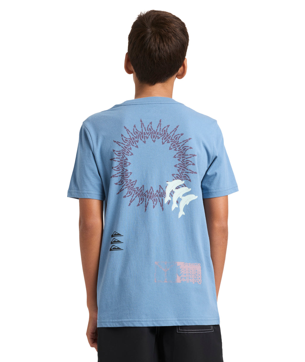 Quiksilver Free Lock Ss Yth in CORONET BLUE