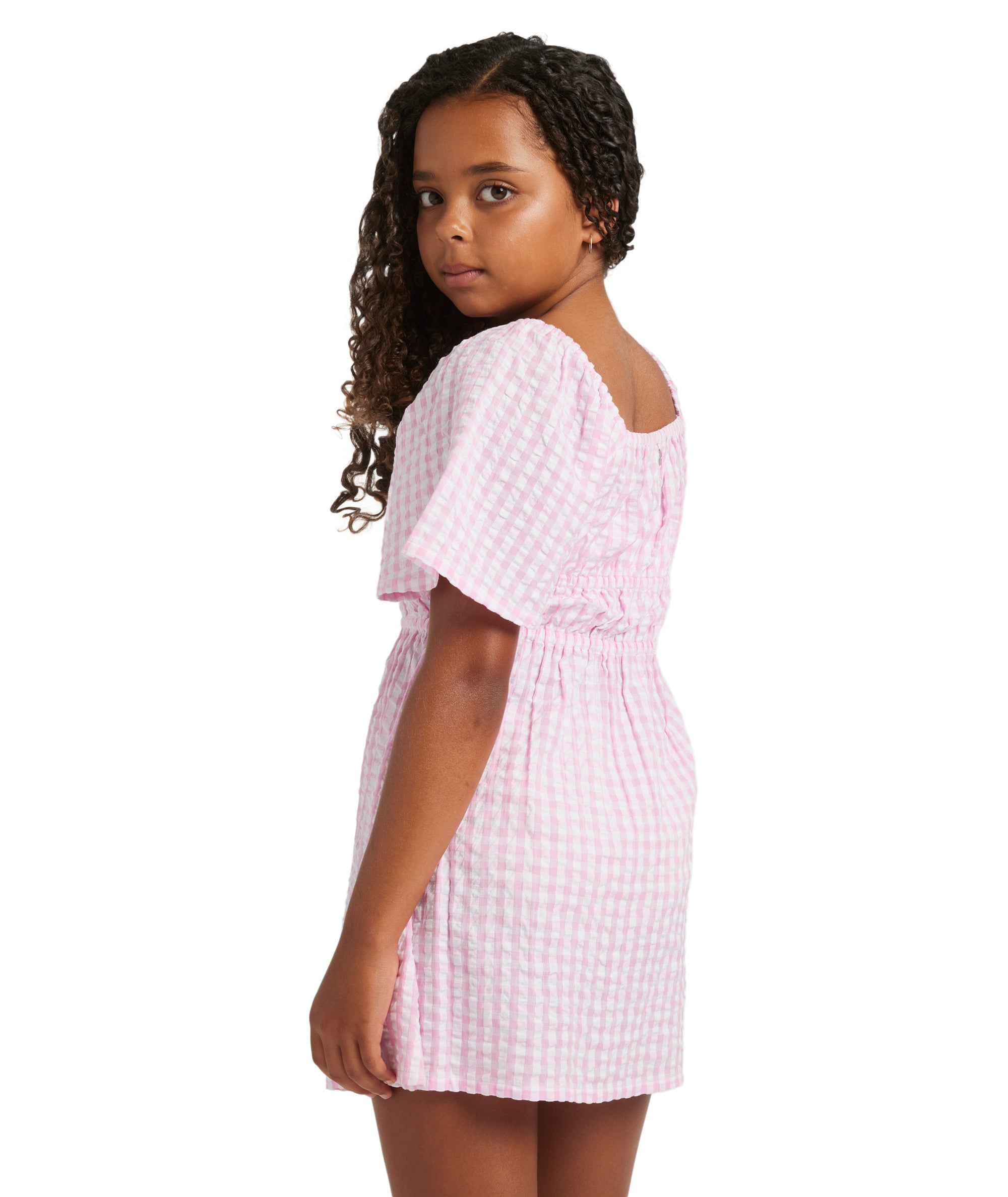 Roxy Daisy Check Dress in BONBON