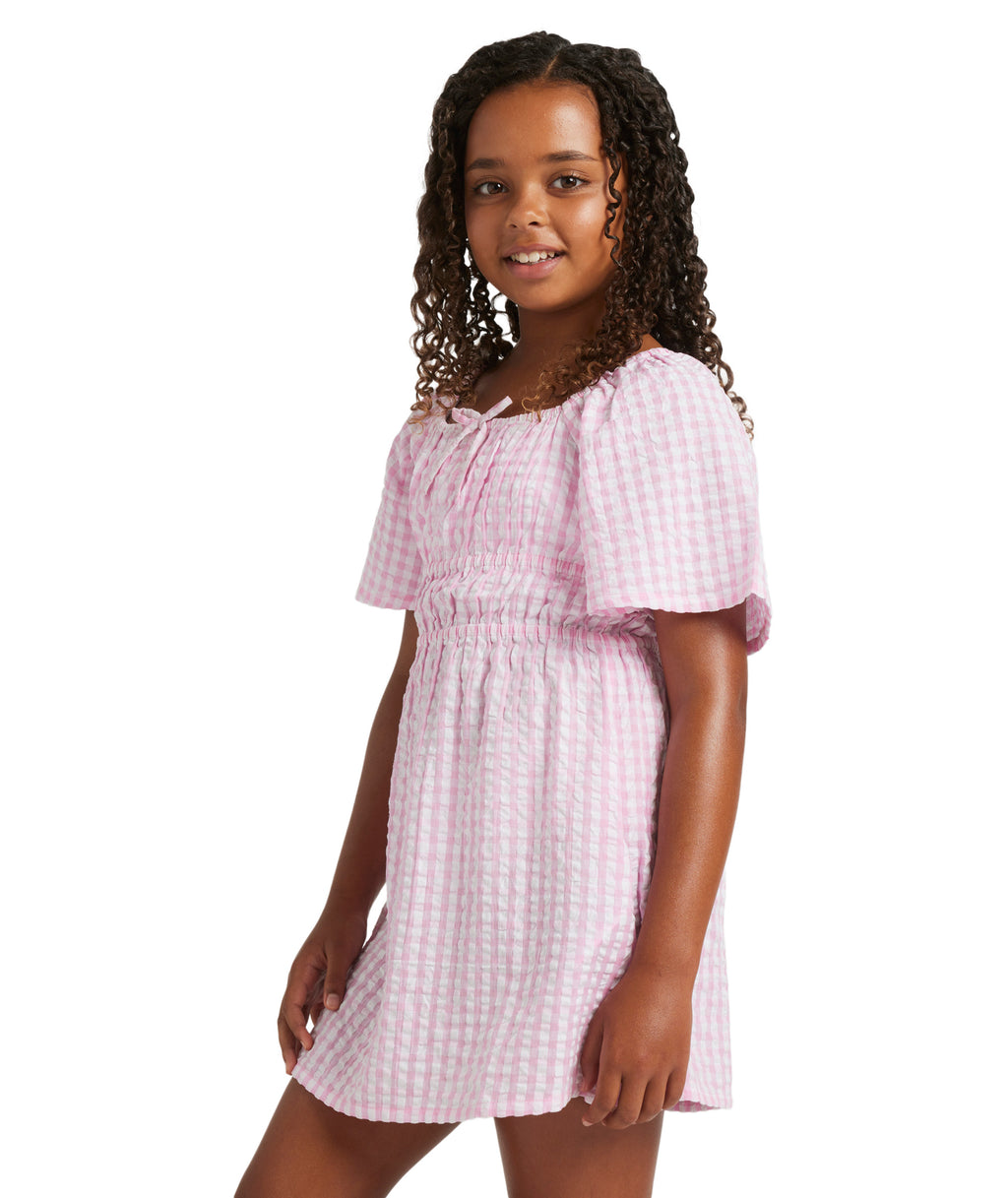 Roxy Daisy Check Dress in BONBON