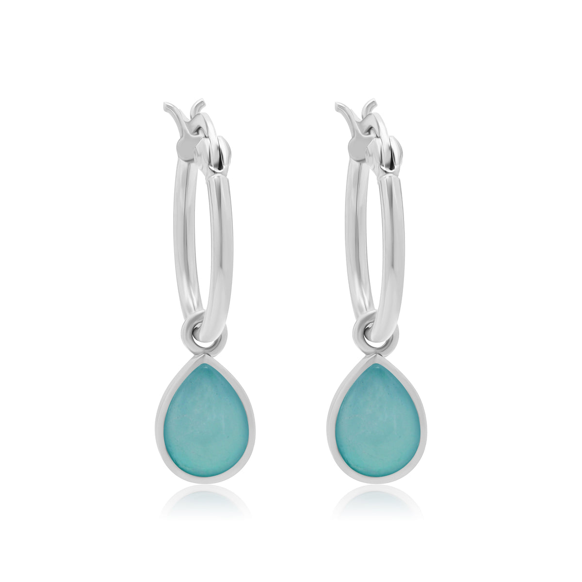 MiKi Jewellery Tallulah Chalcedony Silver Drops in Default Title