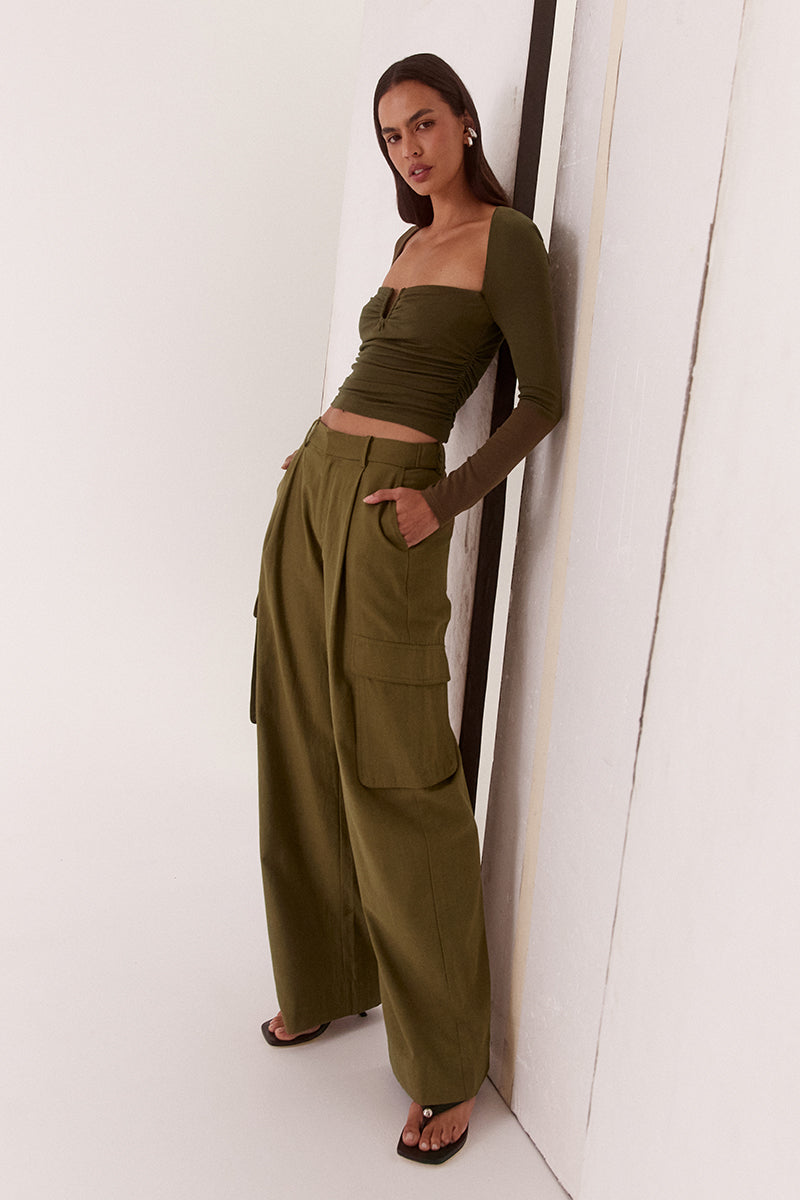 Sovere LOLA TOP - KHAKI in KHAKI