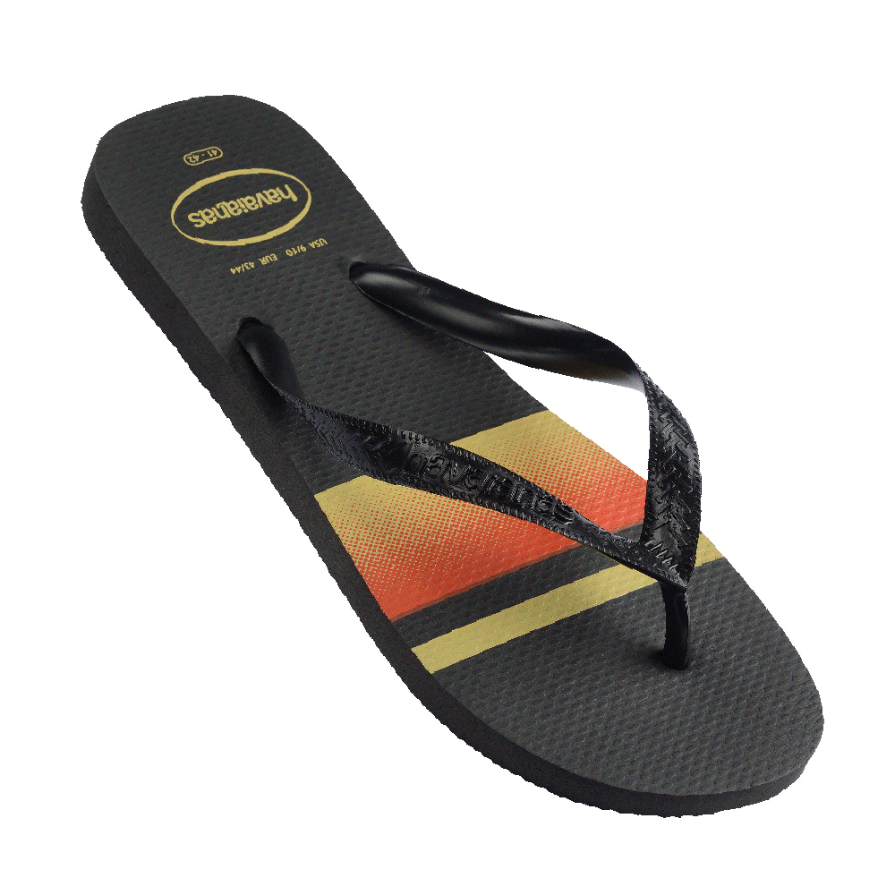 Havaianas Top Basic Black/Black/Yellow in Black/Yellow