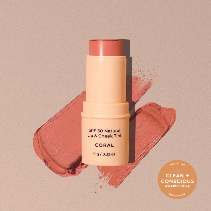 Avocado Zinc Spf 50 Natural Lip & Cheek Tint in Red Earth