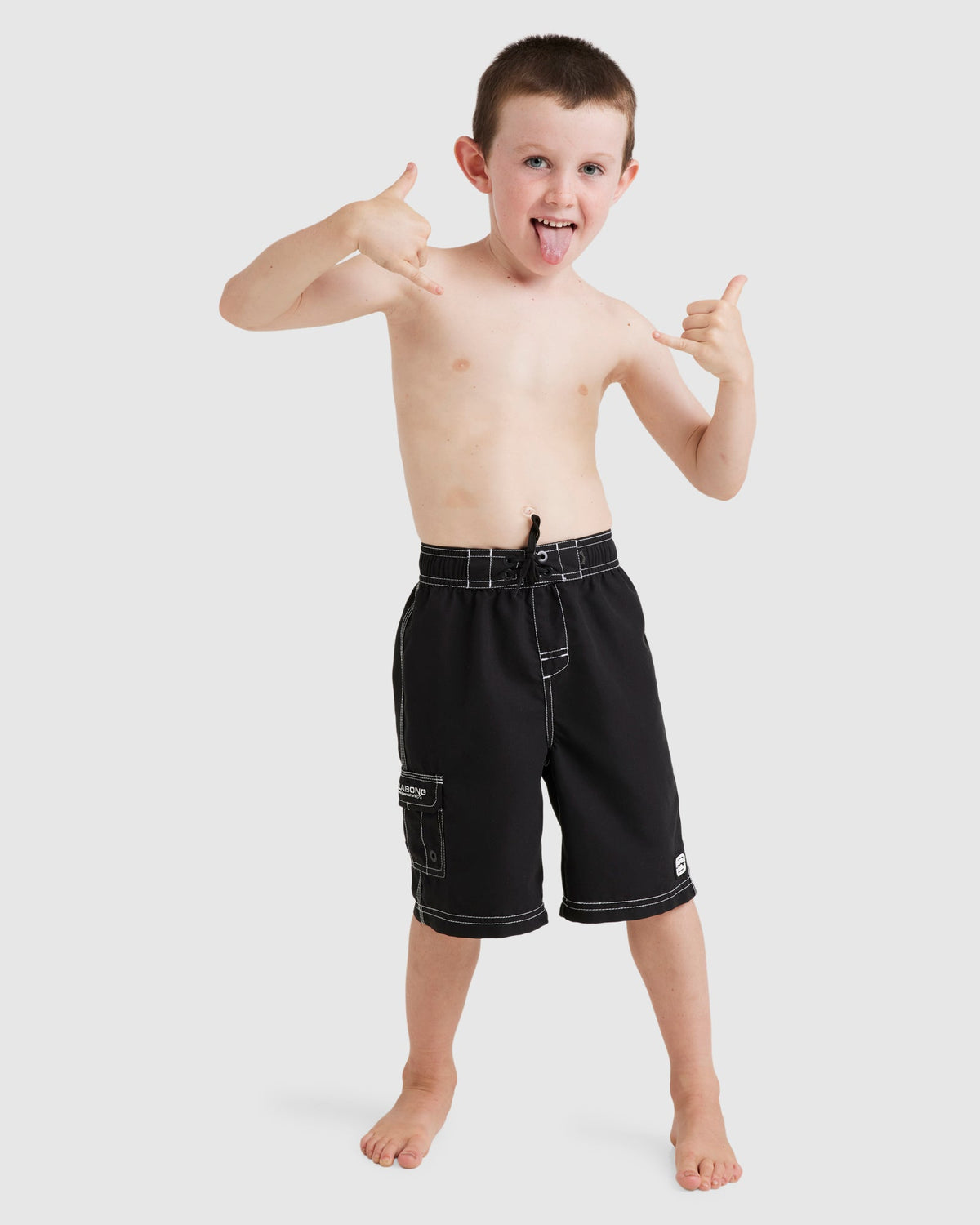 Billabong Boys 2-7 Throw On Boardshorts in BLACK