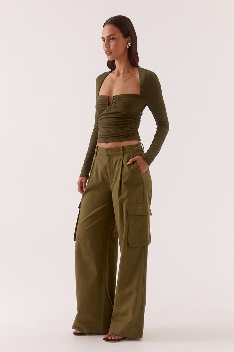 Sovere LOLA TOP - KHAKI in KHAKI