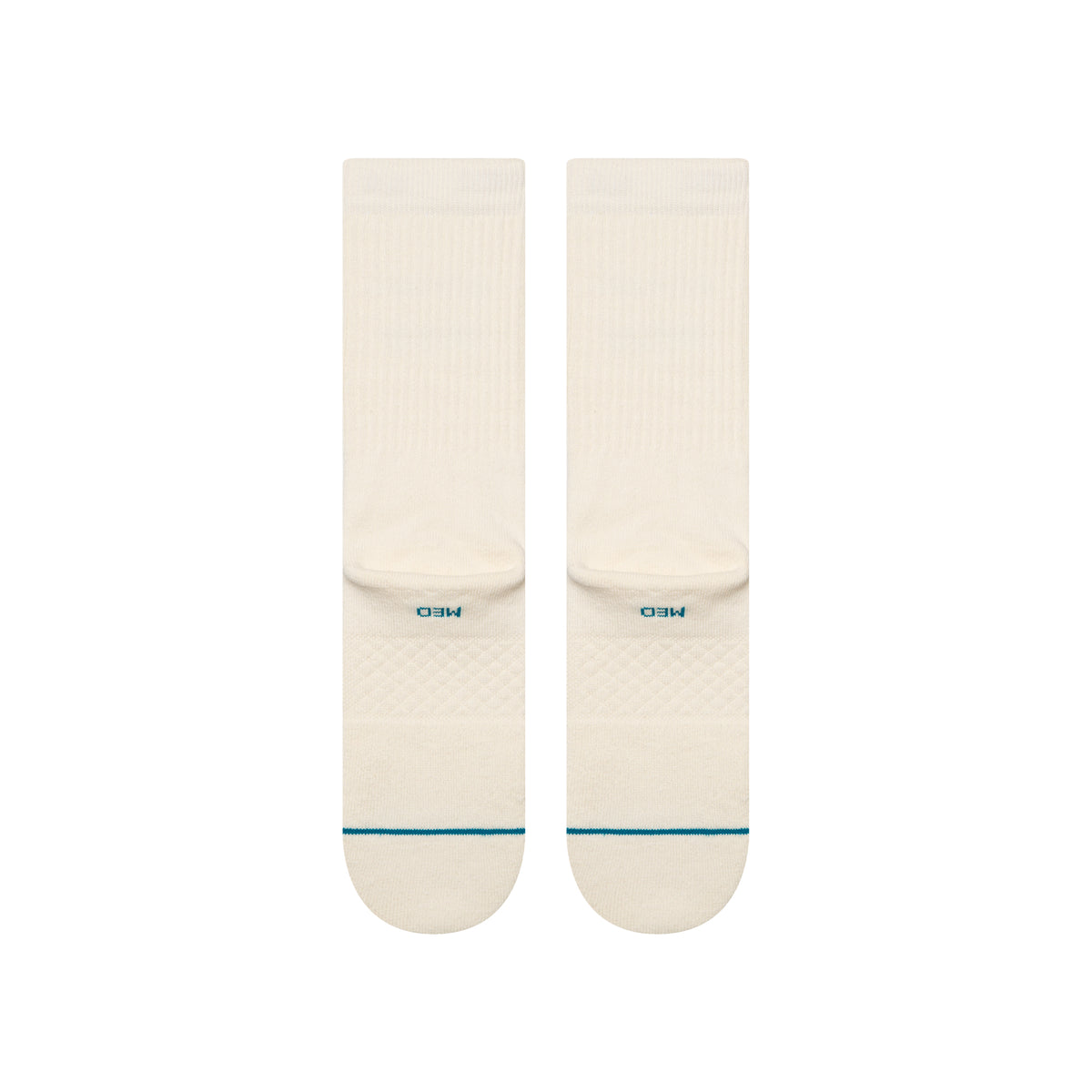 Stance ICON ORGANIC CREW SOCKS - WHITE in CANVAS