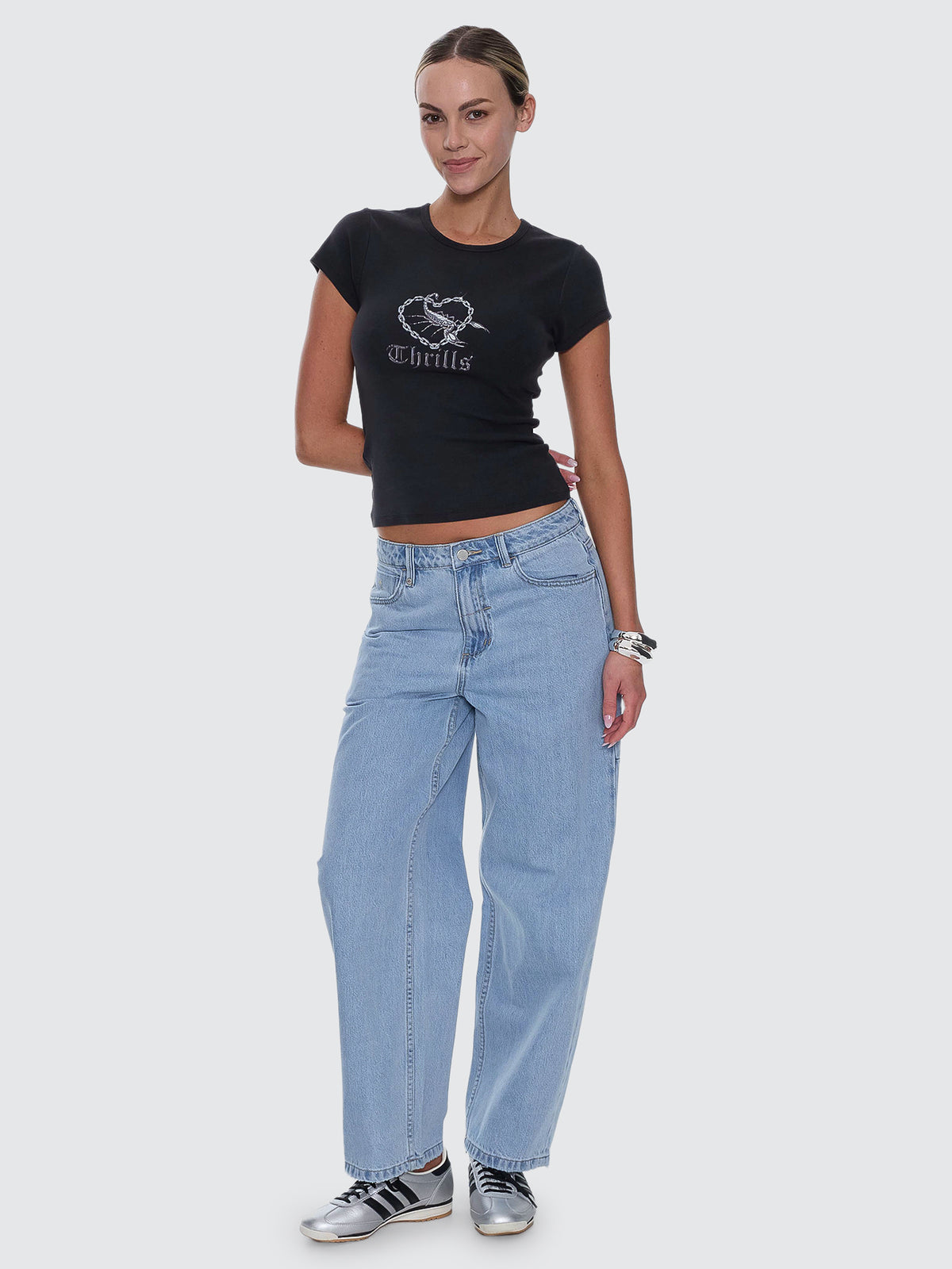 Thrills Co Tony Slouch Low Rise Big Baggy Jean - Ageless Blue in Ageless Blue