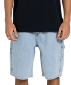 Billabong Mens Bad Dog Workwear Denim Shorts in Washed Indigo